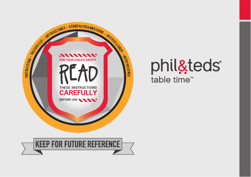 Página 1 del manual Manual de usuario Phil & Teds table time