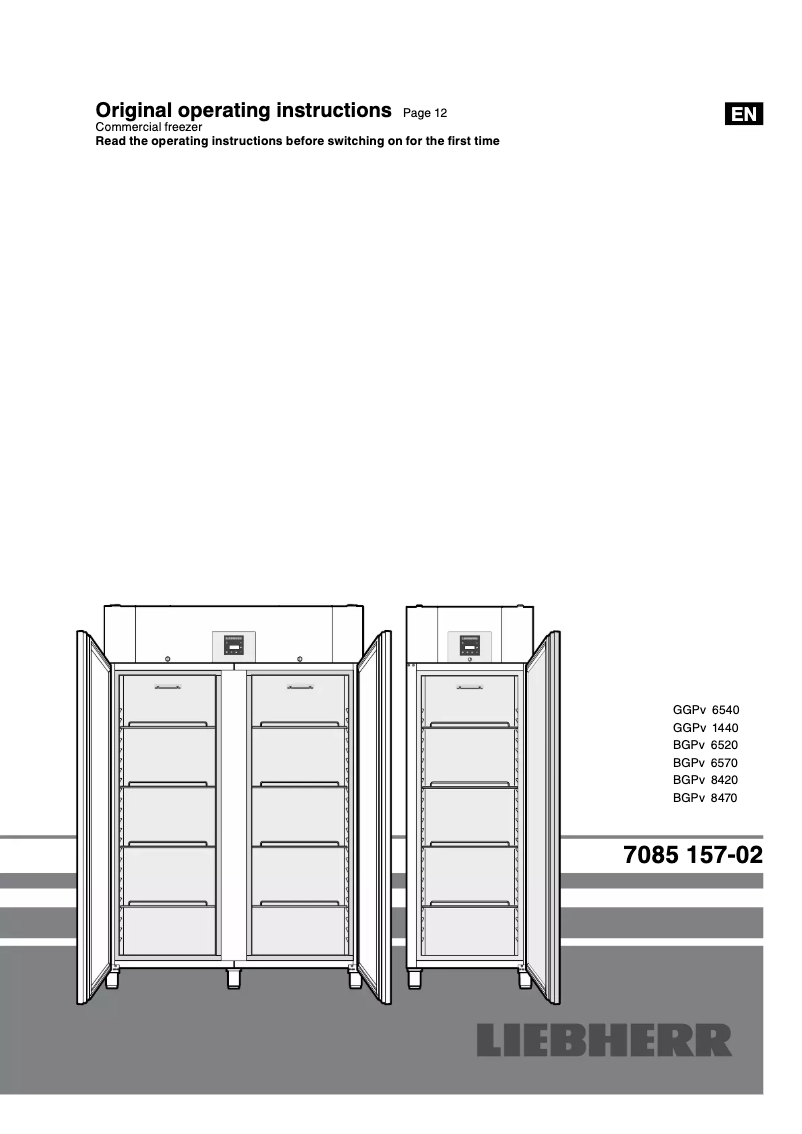 Page 1 de la notice Manuel utilisateur Liebherr GGPv 6540