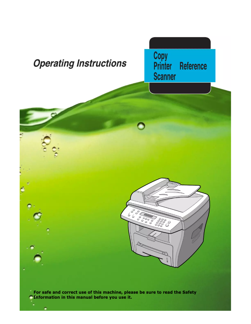 Page n°1 - Manuel utilisateur Ricoh Aficio AC104