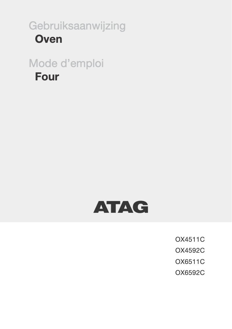Page n°1 - Mode d'emploi Atag OX6592C