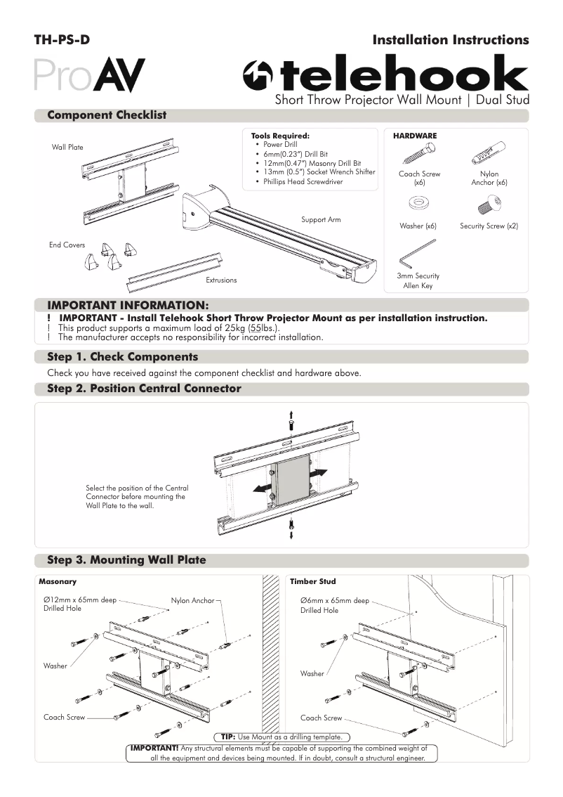Page n°1 - Manuel utilisateur Atdec TH-PS-D