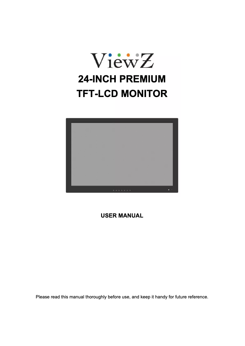 Page 1 de la notice Manuel utilisateur ViewZ Premium VZ-24RTH