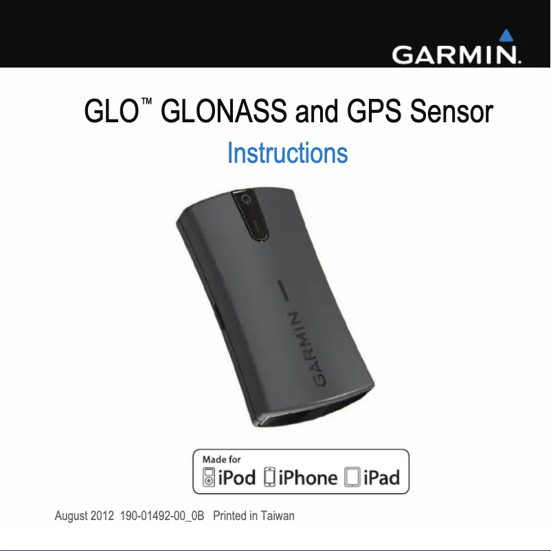 Page n°1 - Manuel utilisateur Garmin GLO GLONASS