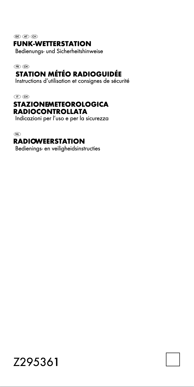 Image de la première page du manuel de l'appareil Z29536