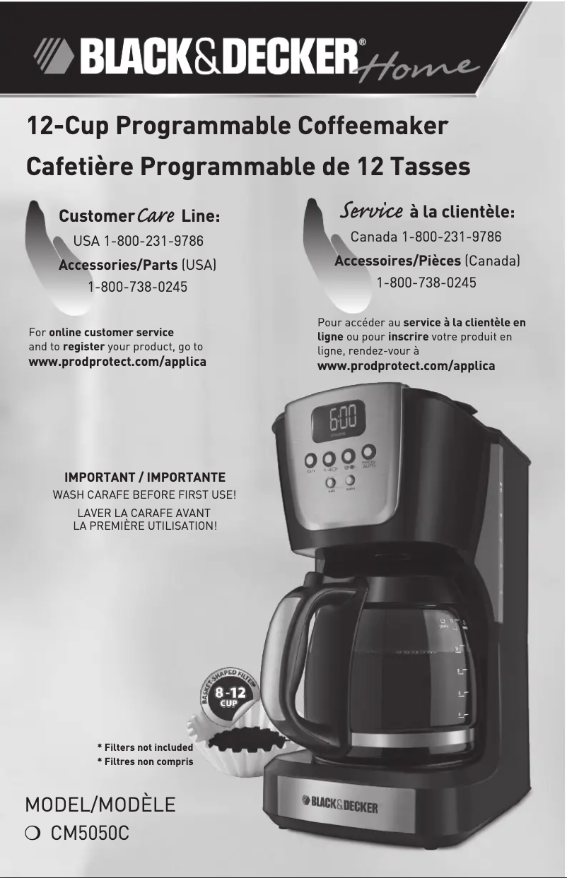 Page n°1 - Manuel utilisateur Black & Decker CM5050