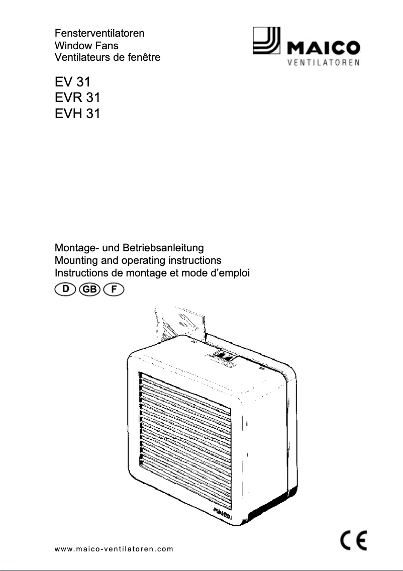 Page 1 de la notice Manuel utilisateur Maico EV 31