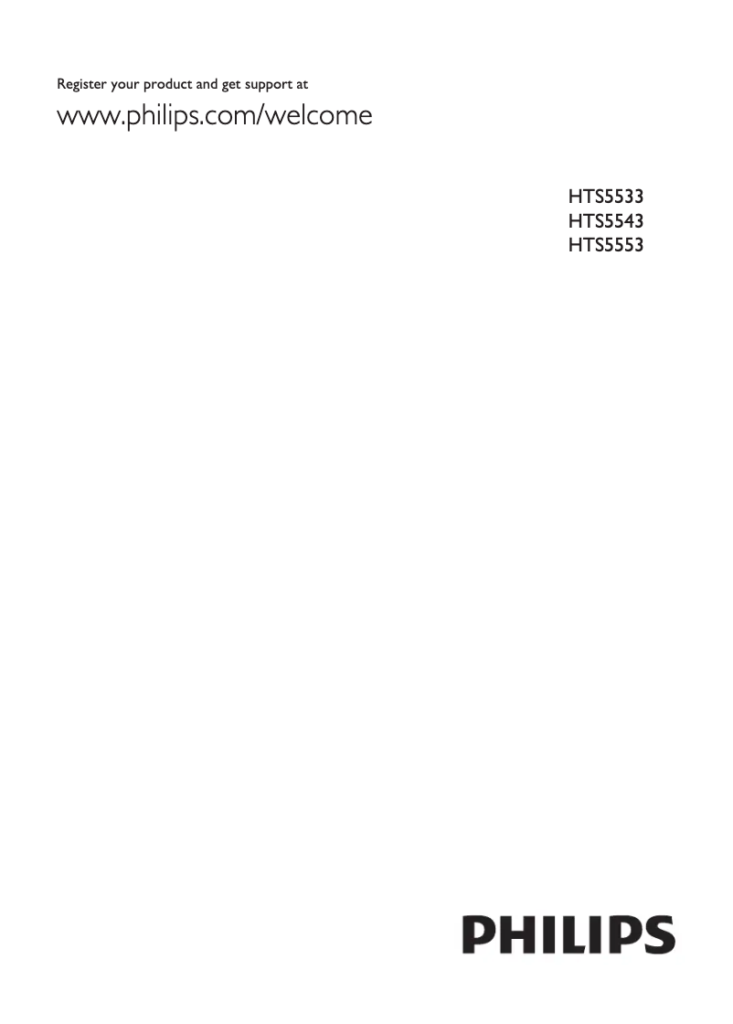 Page n°1 - Manuel utilisateur Philips HTS5543