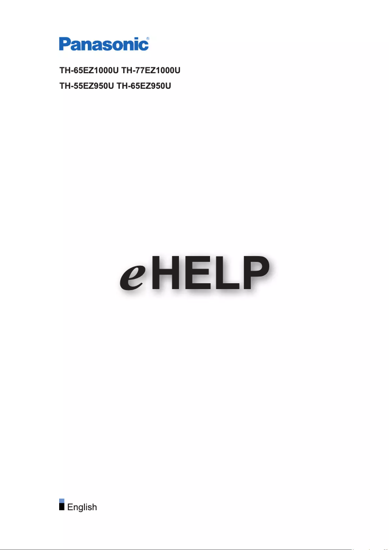 Page 1 of the manual User Manual Panasonic TH-65EZ1000U