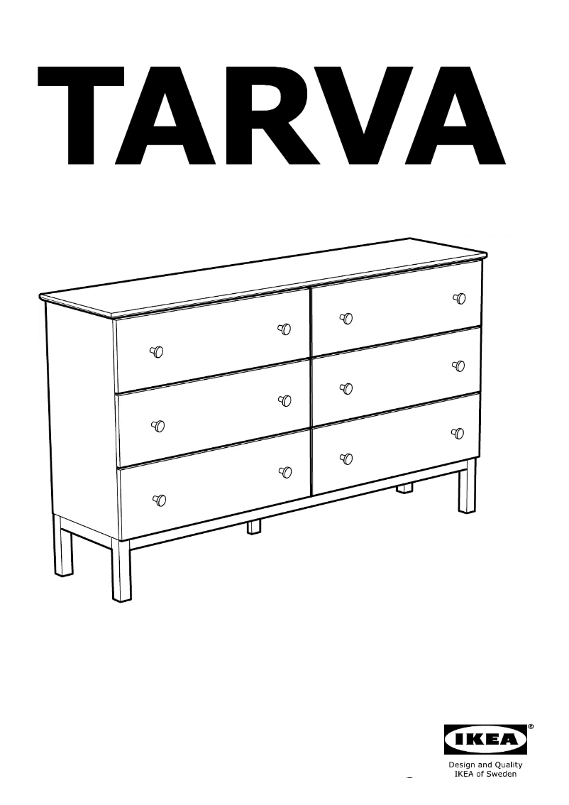 Image de la première page du manuel de l'appareil TARVA (6 drawers)