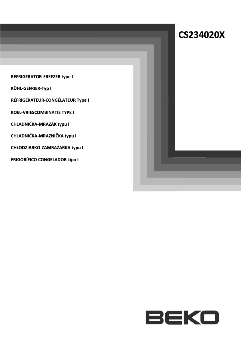 Page n°1 - Manuel utilisateur Beko CS234020X