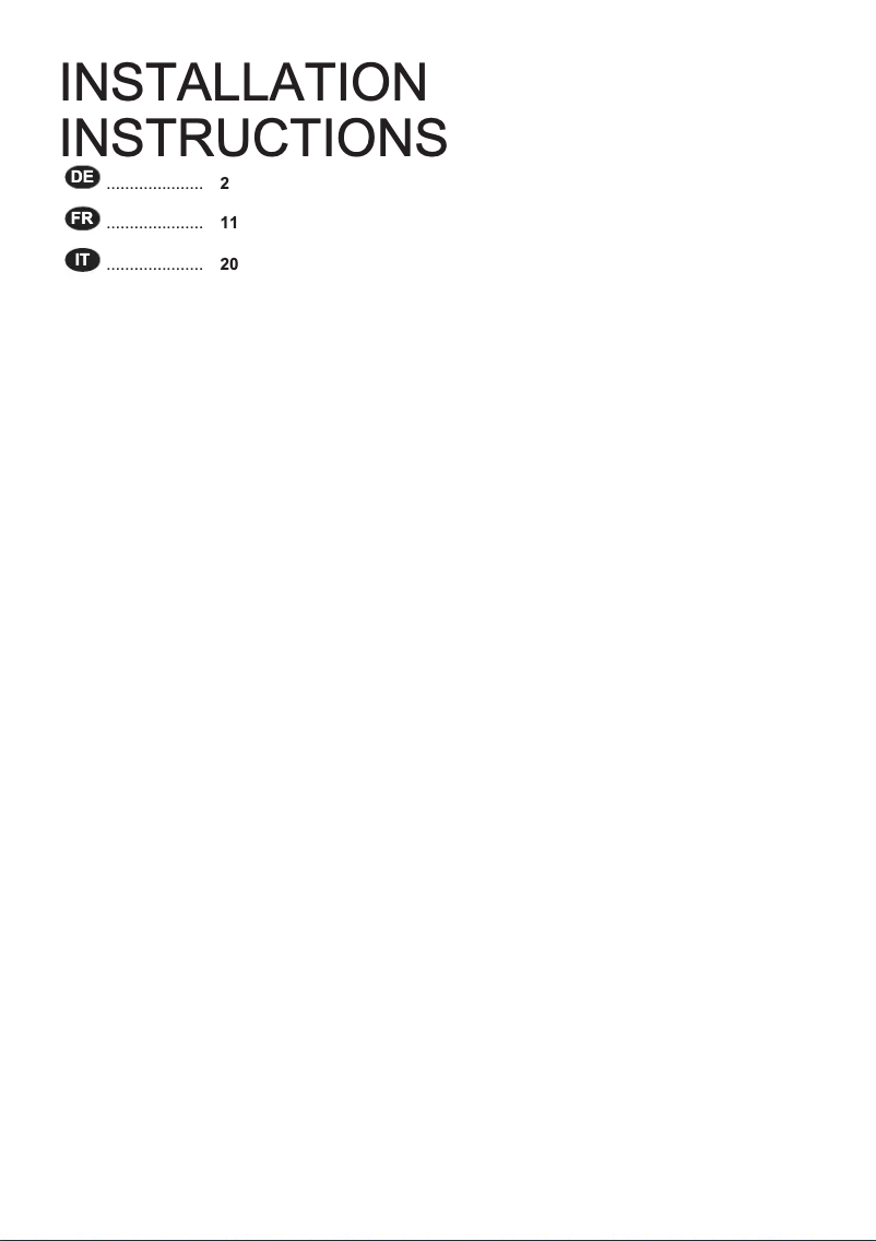 Page 1 de la notice Guide d'installation Electrolux GHL346SW