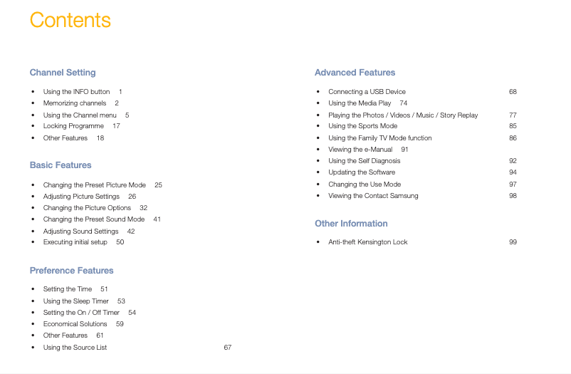 Page 1 de la notice Manuel utilisateur Samsung UA28J4100AJ
