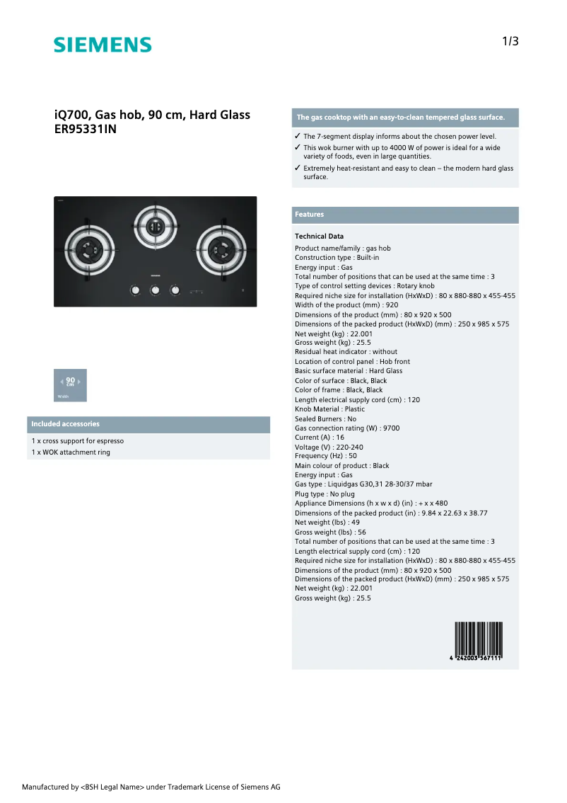 Image de la première page du manuel de l'appareil ER95331IN