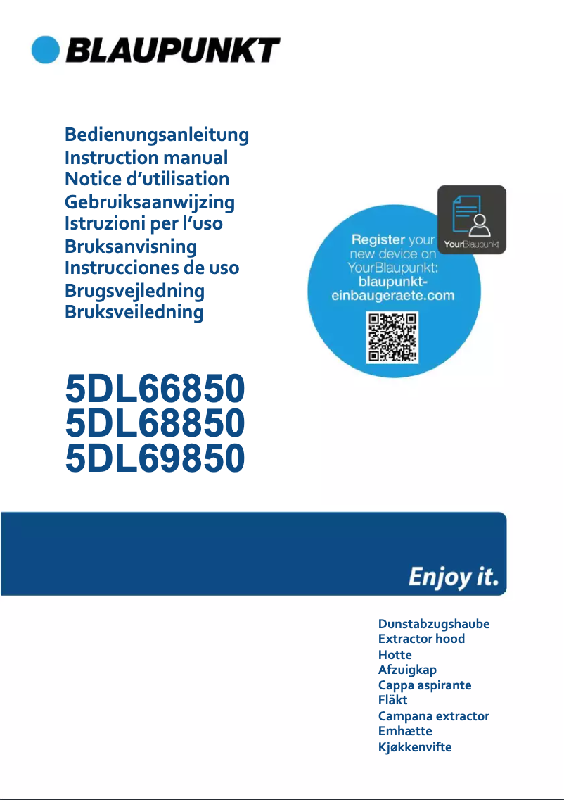 Page 1 de la notice Manuel utilisateur Blaupunkt 5DL69850