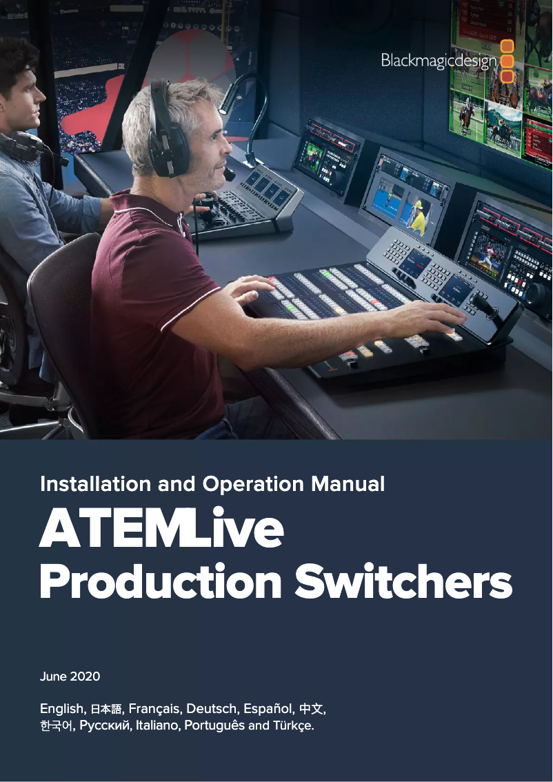 Page 1 de la notice Manuel utilisateur Blackmagic Design ATEM 4