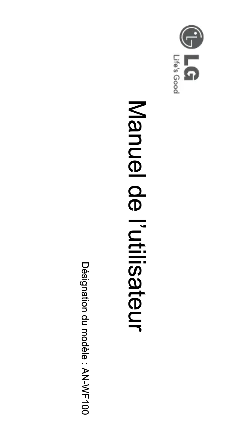 Image de la première page du manuel de l'appareil AN-WF100