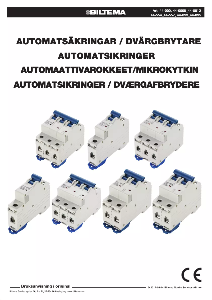 Page n°1 - Manuel utilisateur Biltema 44-0008