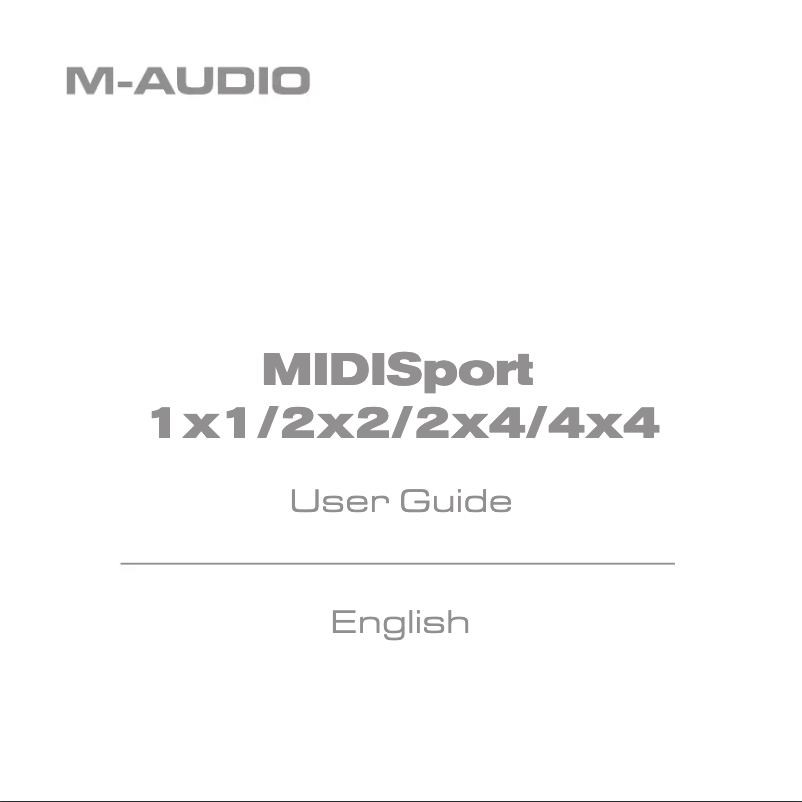 Page 1 de la notice Manuel utilisateur M-Audio Midisport 2x2