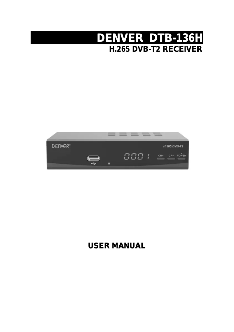 Page n°1 - Manuel utilisateur Denver DTB-136H