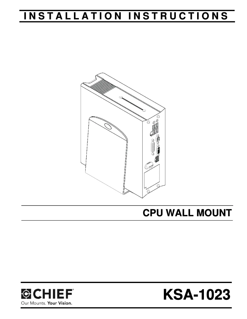 Page 1 de la notice Manuel utilisateur Chief KSA1023B