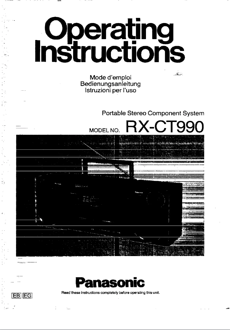 Página 1 del manual Manual de usuario Panasonic RX-CT990