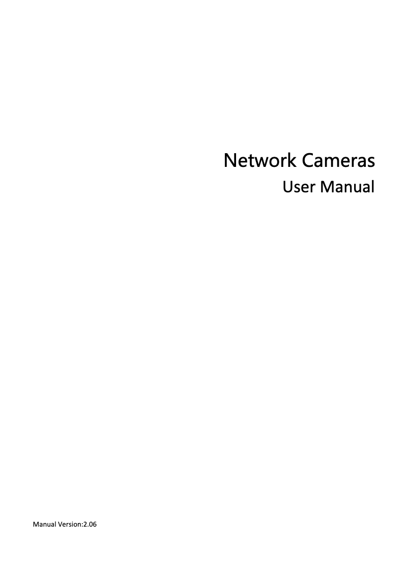 Page n°1 - Manuel utilisateur UniView IPC268ER9-DZ