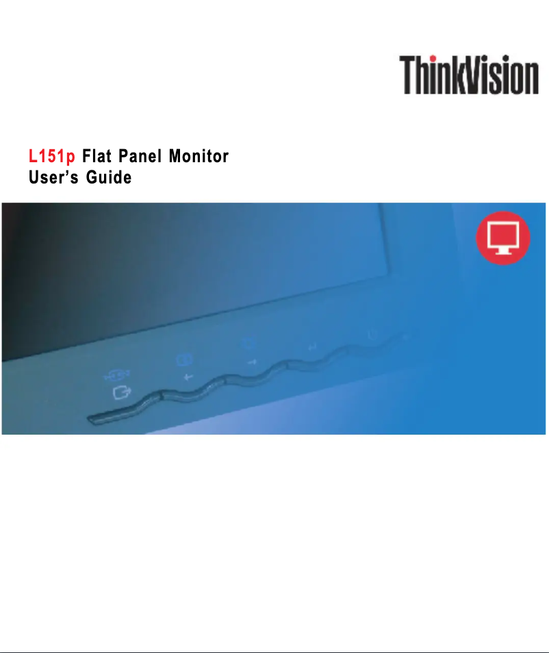 Image de la première page du manuel de l'appareil ThinkVision L151p