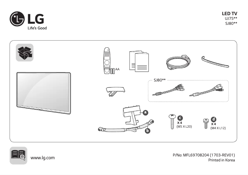 Page n°1 - Manuel utilisateur LG 65SJ800Y