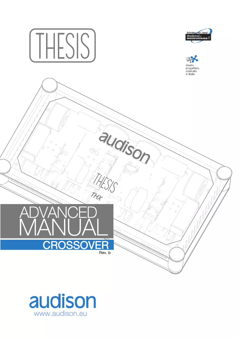 Page n°1 - Manuel utilisateur Audison THX 2