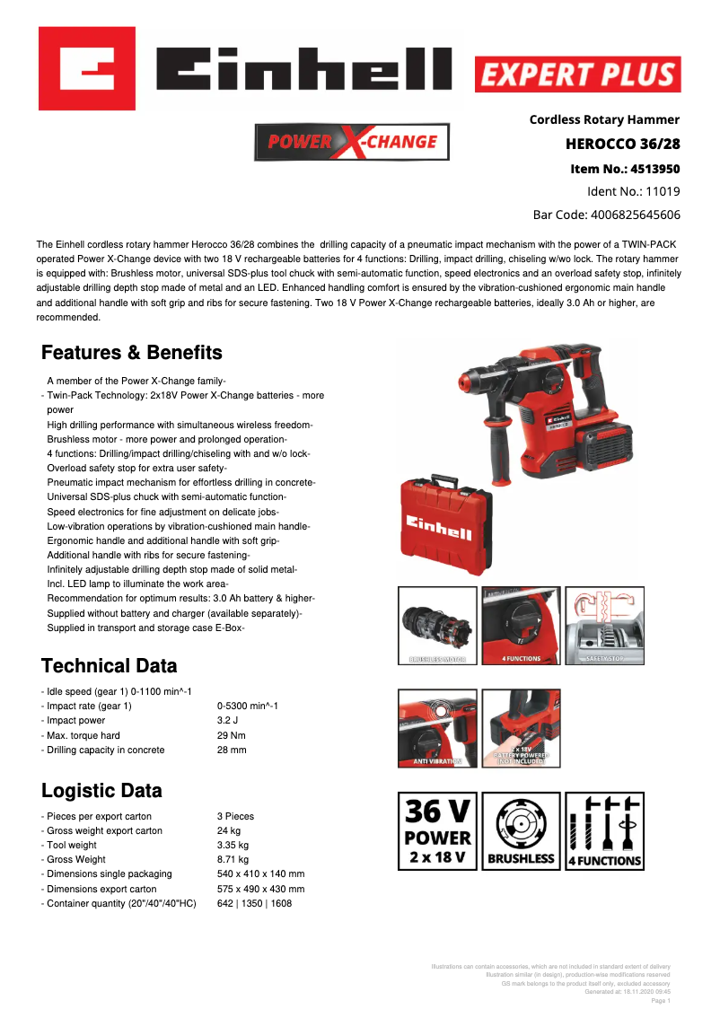 Image de la première page du manuel de l'appareil HEROCCO 36/28