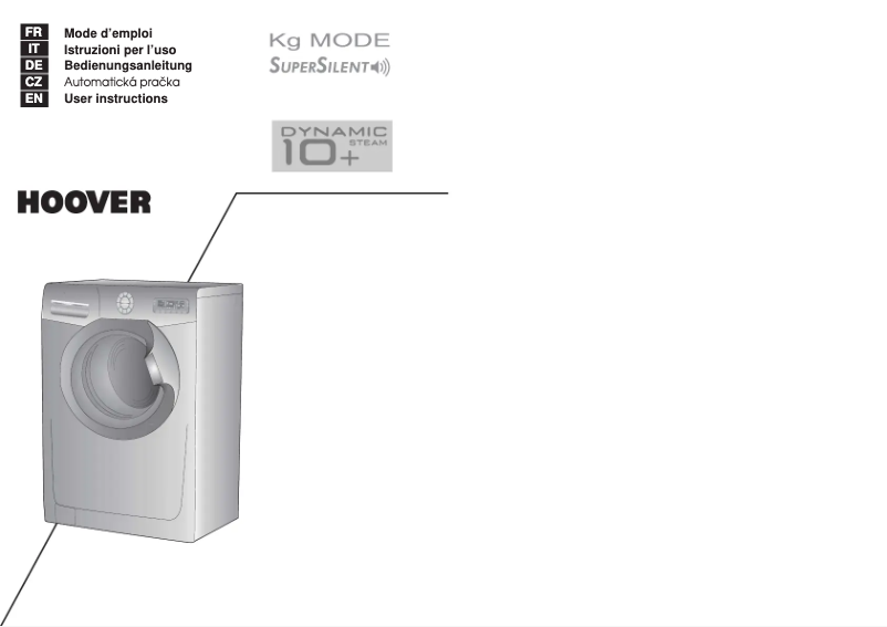 Page n°1 - Manuel utilisateur Hoover DST 10146P-84S
