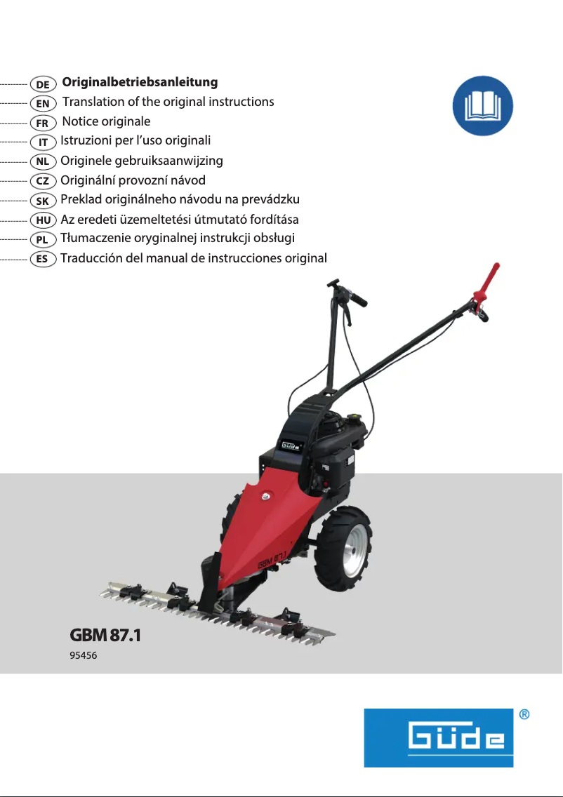 Page 1 de la notice Manuel utilisateur Güde GBM 87.1