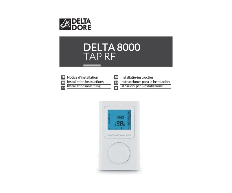 Image de la première page du manuel de l'appareil Delta 8000 TAP RF