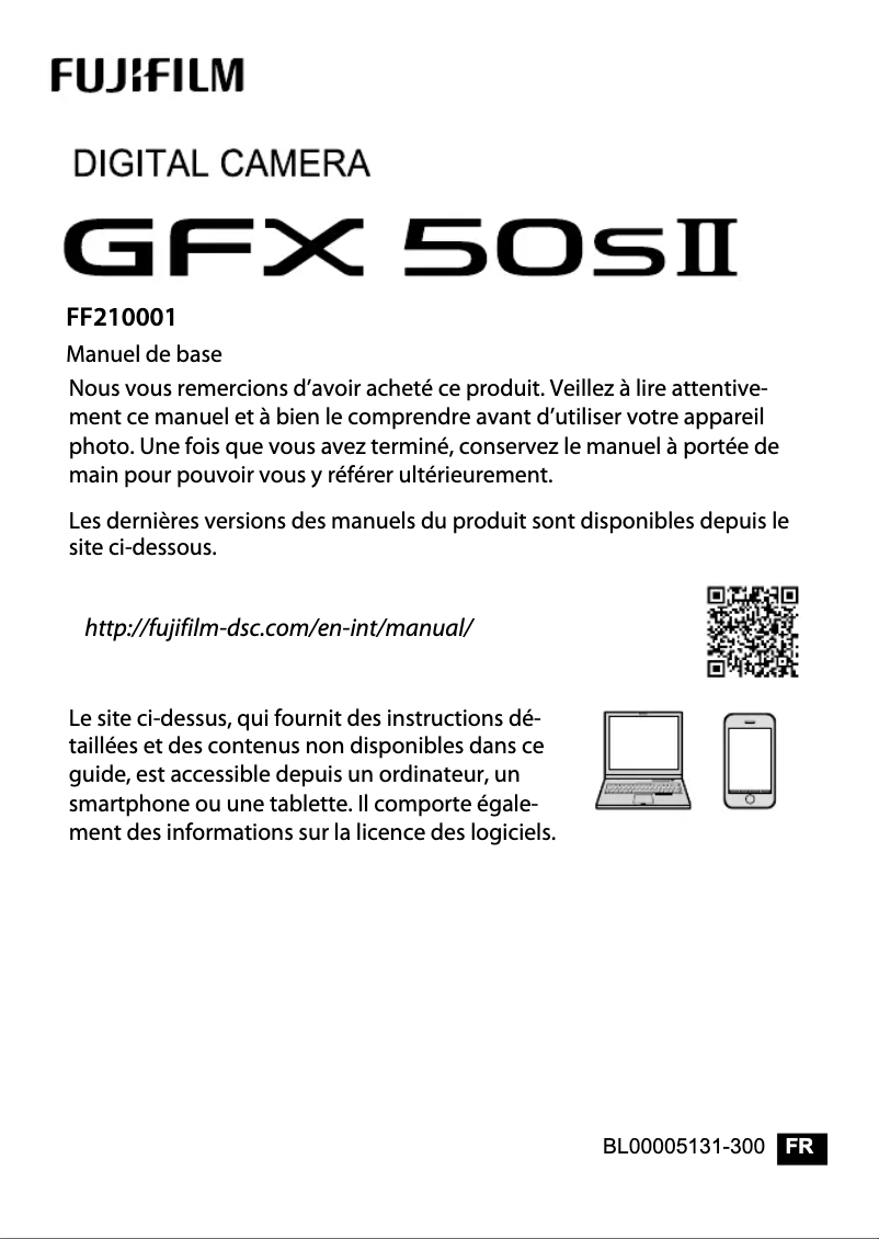 Page n°1 - Manuel utilisateur Fujifilm GFX 50S II