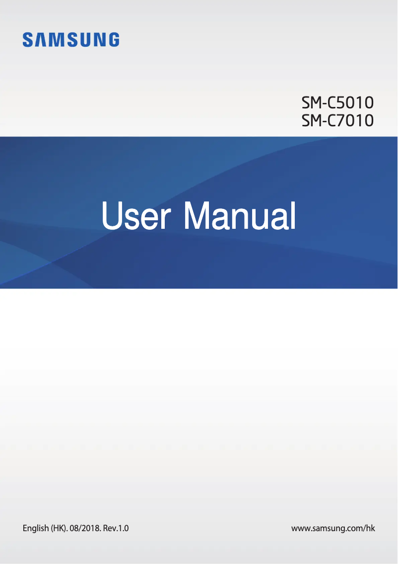 Image de la première page du manuel de l'appareil Galaxy C7 Pro