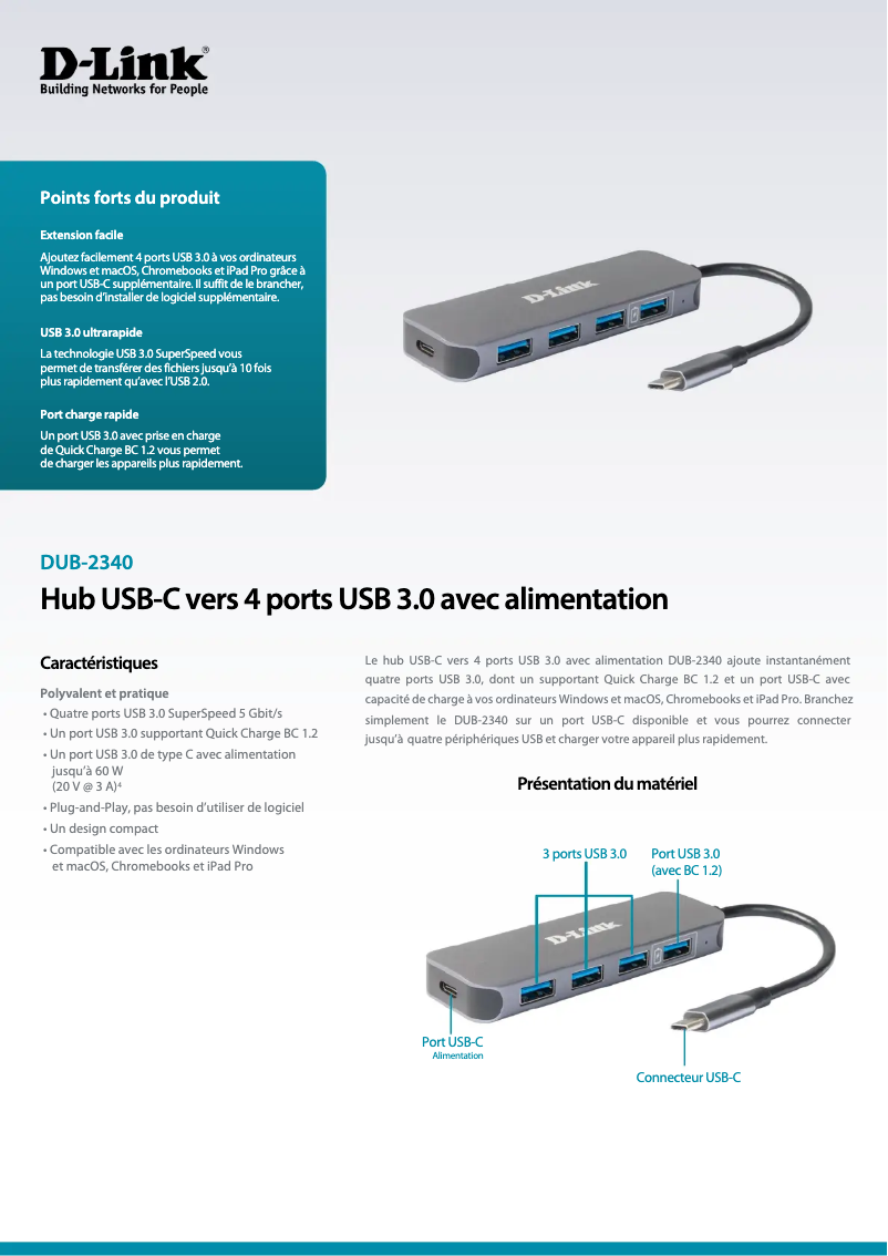 Page n°1 - Manuel utilisateur D-Link DUB-2340