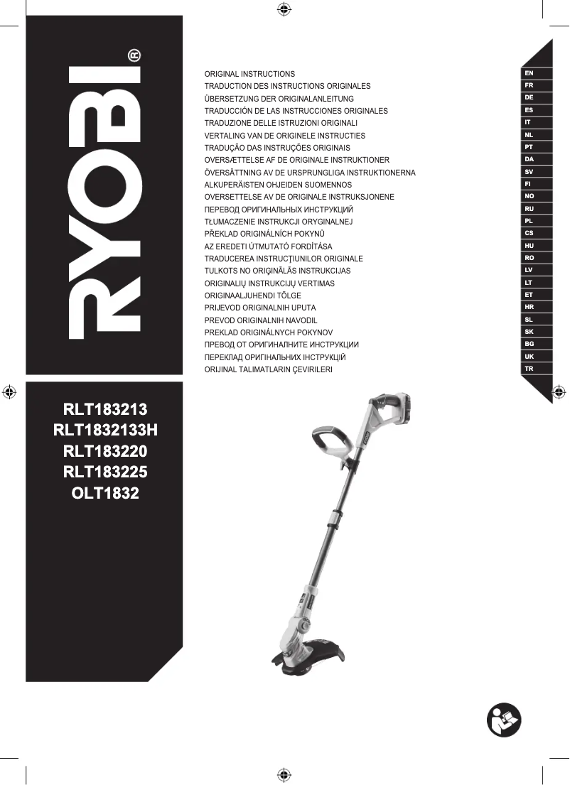 Page 1 de la notice Manuel utilisateur RYOBI One+ RLT183220S