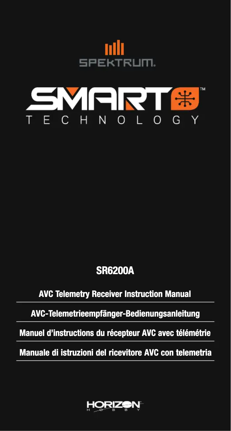 Page n°1 - Manuel utilisateur Spektrum SR6200A