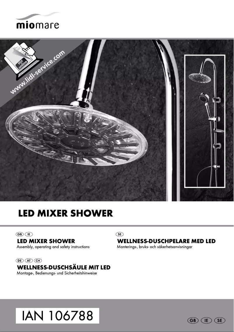 Page n°1 - Manuel utilisateur Miomare IAN 106788