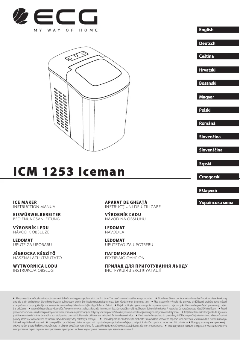 Page n°1 - Manuel utilisateur ECG Iceman ICM 1253