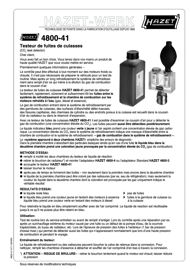 Image de la première page du manuel de l'appareil 4800-41