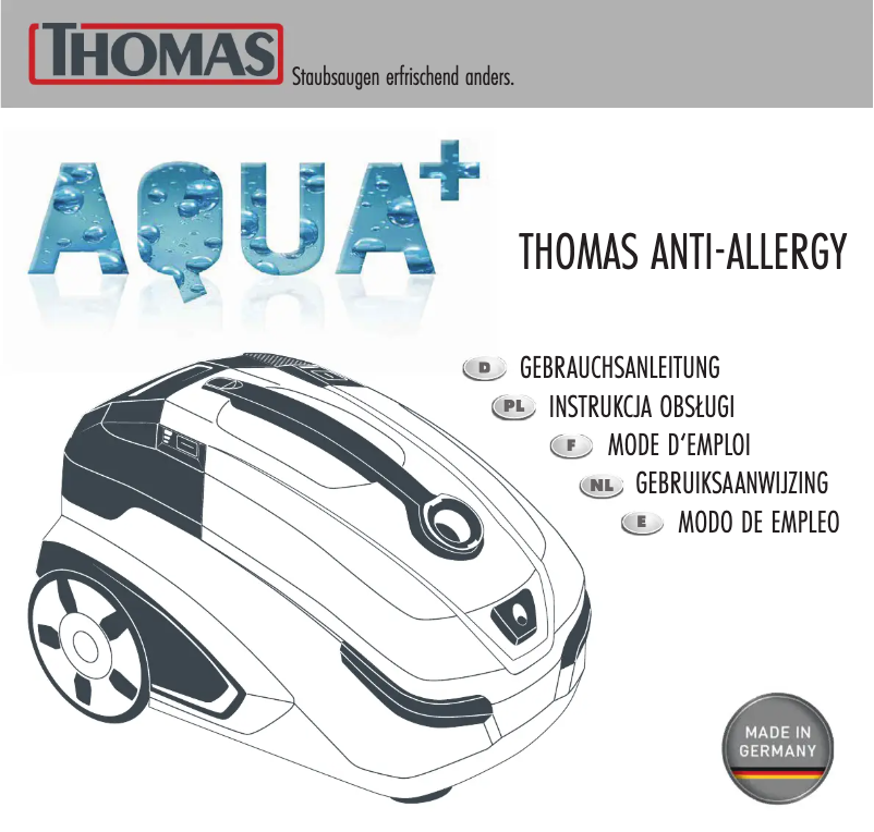 Page n°1 - Manuel utilisateur Thomas Anti-Allergy