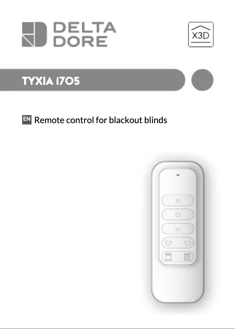 Page 1 de la notice Manuel utilisateur Delta Dore Tyxia 1705