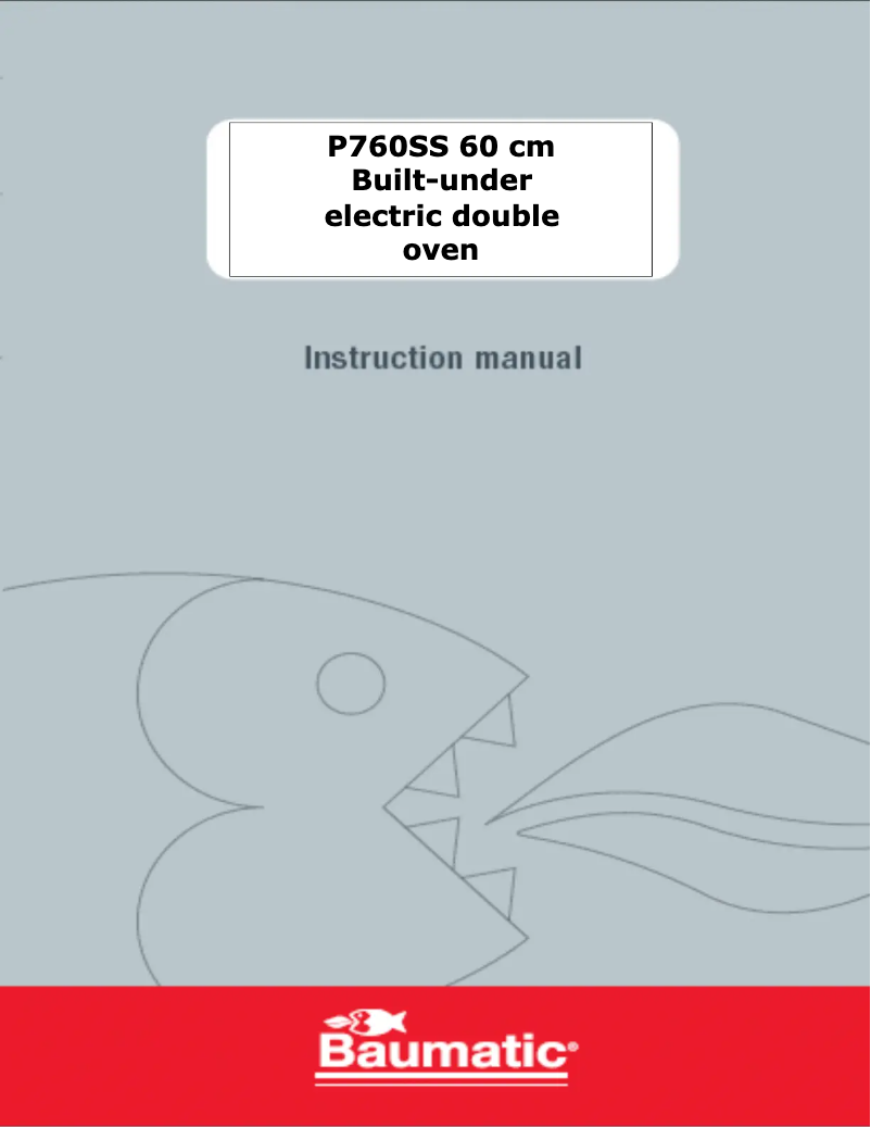 Page n°1 - Manuel utilisateur Baumatic P760SS