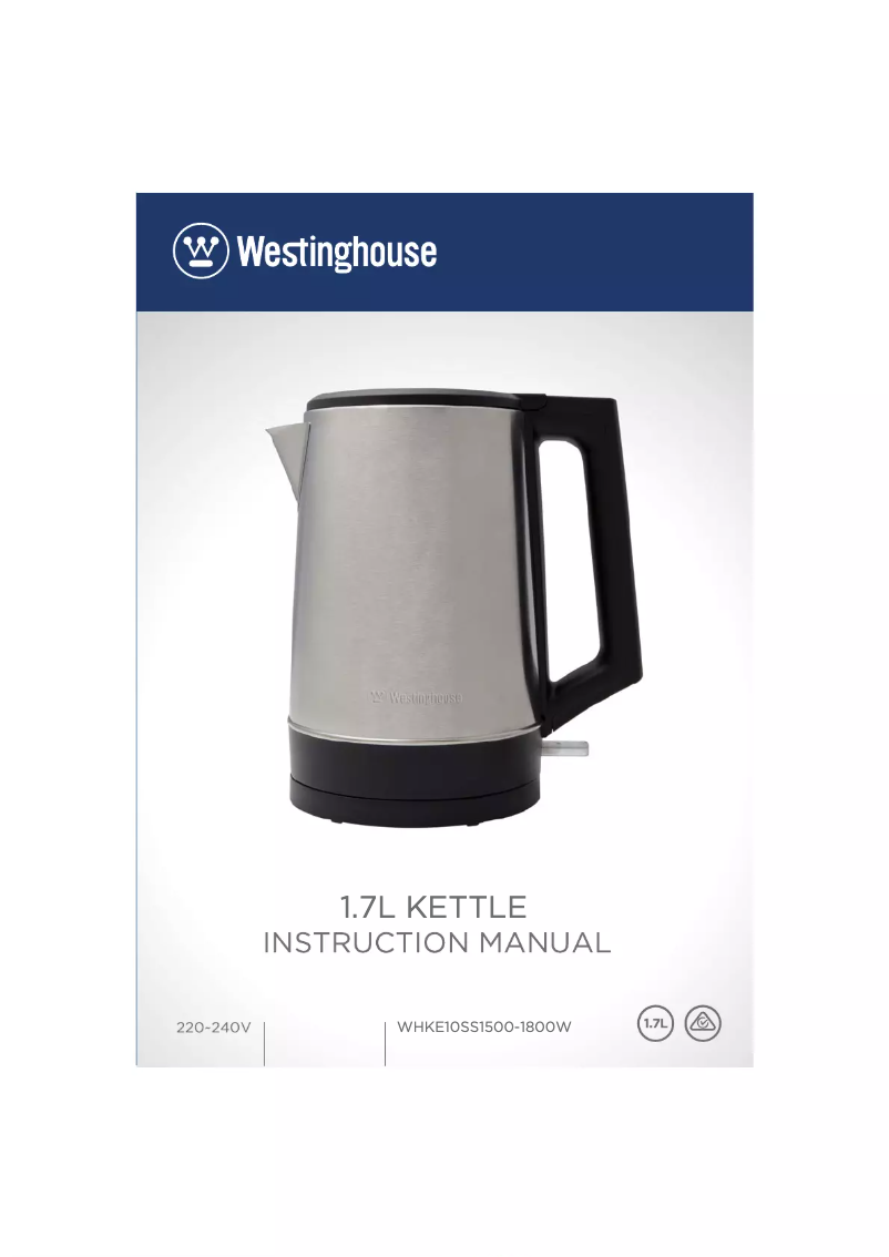 Page 1 de la notice Manuel utilisateur Westinghouse WHKE10SS