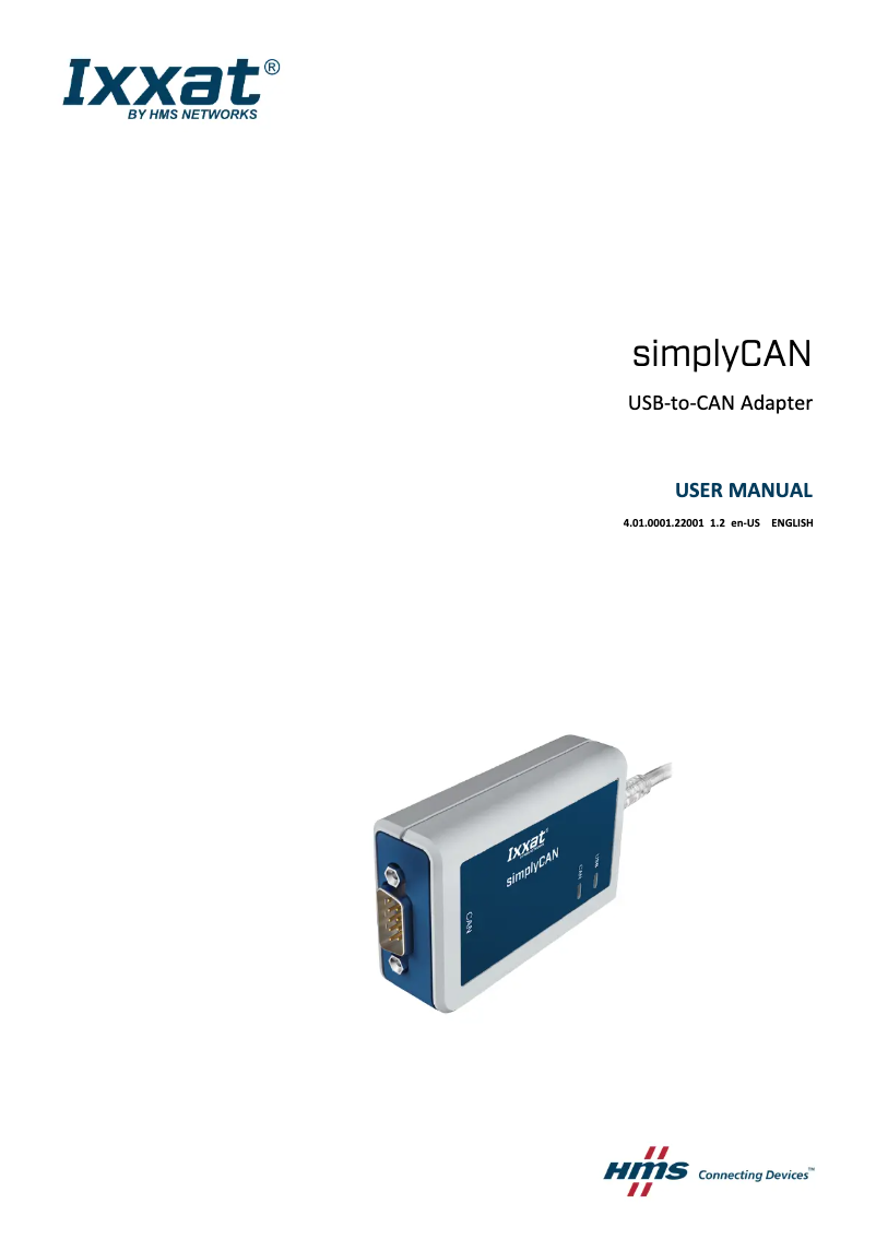 Page n°1 - Manuel utilisateur Ixxat simplyCAN