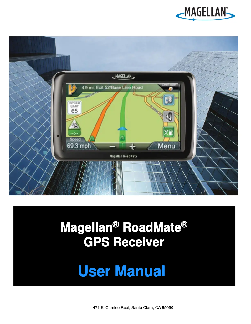 Image de la première page du manuel de l'appareil Roadmate Pro 9165T