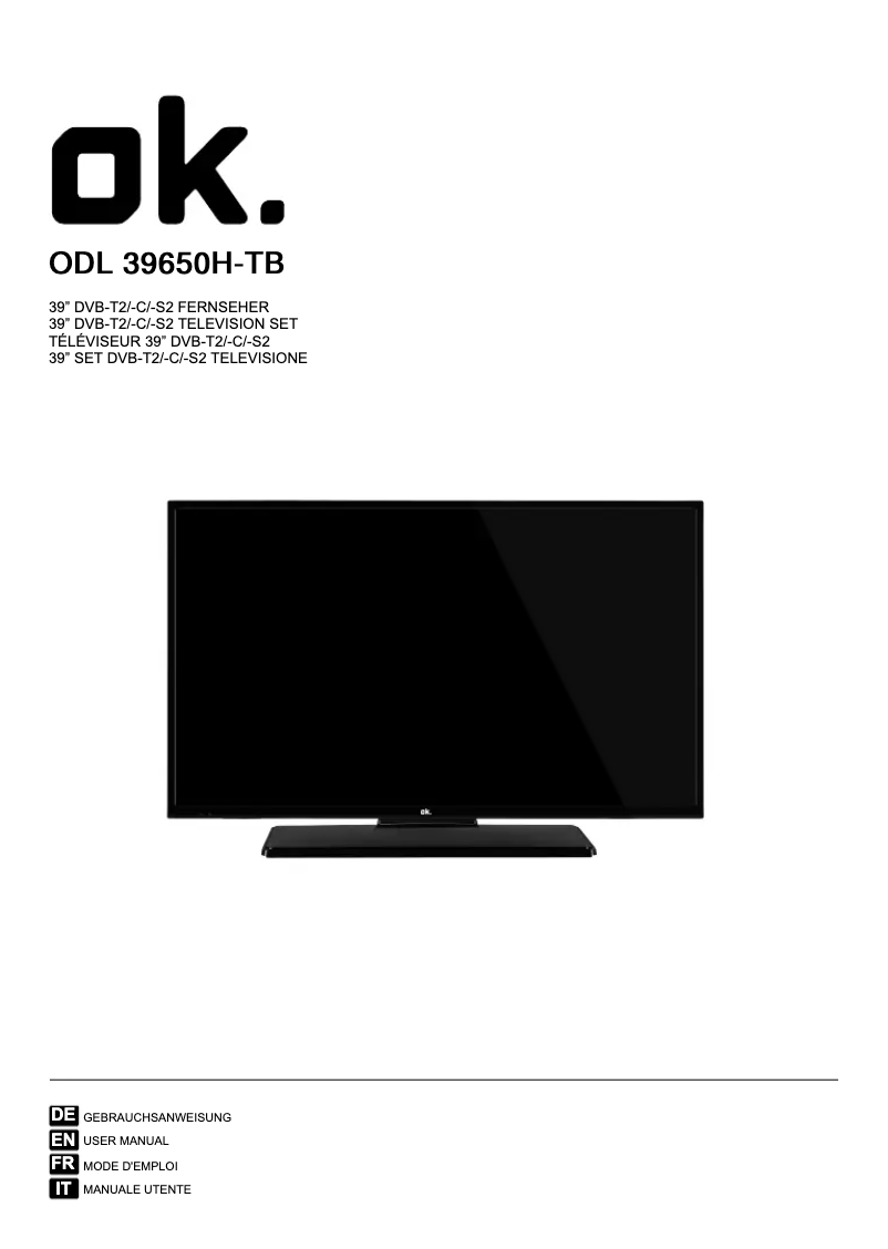 Page 1 de la notice Manuel utilisateur OK ODL 39650H-TB