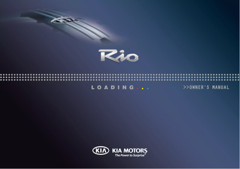 Page n°1 - Manuel utilisateur Kia Rio (2014)
