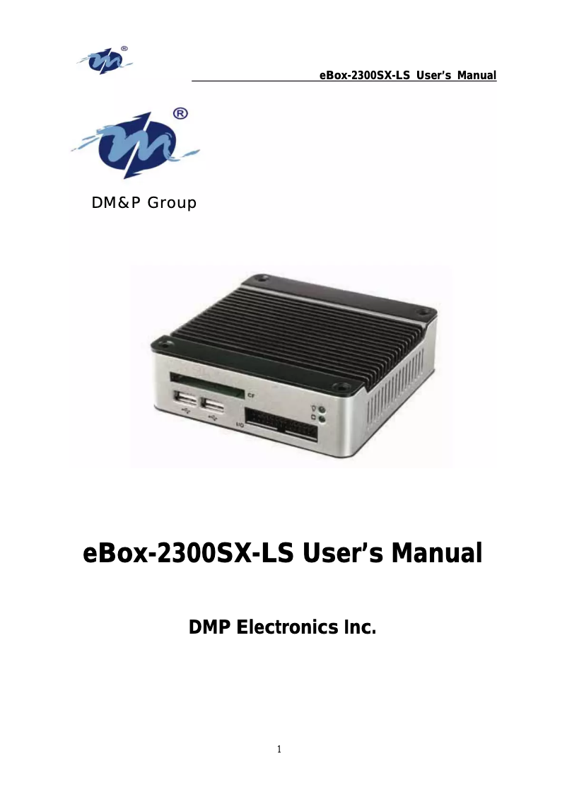 Image de la première page du manuel de l'appareil EBOX-2300SX-LS